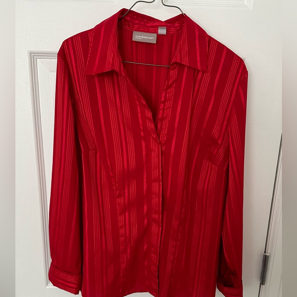 Croft & Barrow stripped button down blouse